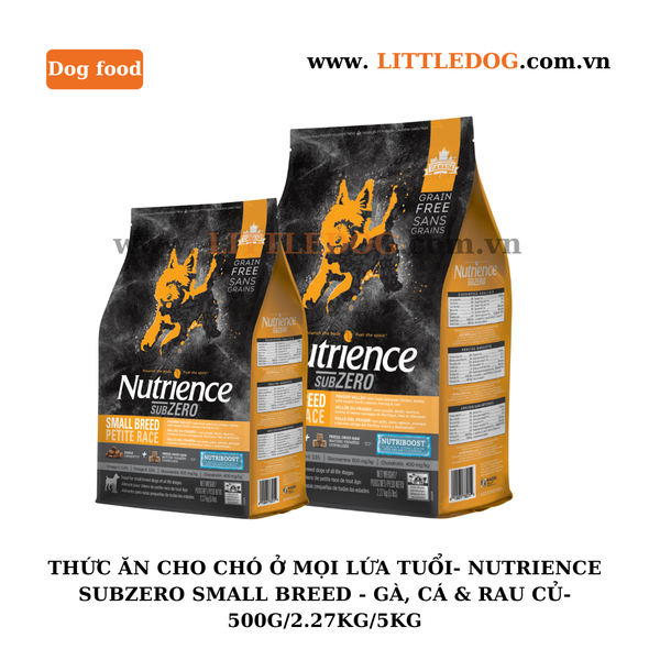 Thức Ăn Hạt Cho Chó Ở Mọi Lứa Tuổi (Hạt Nhỏ) - Nutrience Subzero Small Breed - Vị gà, Cá và Rau Củ Tự Nhiên - 500g/2.27kg/5kg
