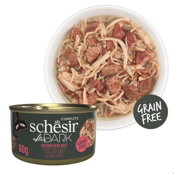 Pate Cho Mèo Schesir In Broth Lon 80g - 5 Vị Thơm Ngon Dạng Thịt Xé Với Nước Hầm