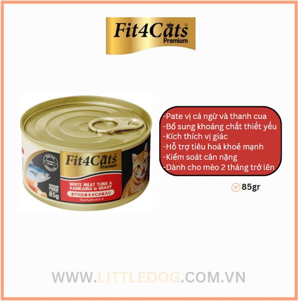 Fit4cat Pate Dạng Nước Sốt Thịt 85gr