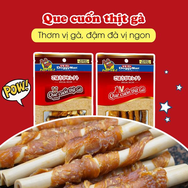 DoggyMan - Que Cuốn Thịt Gà – Gói 10 Cây