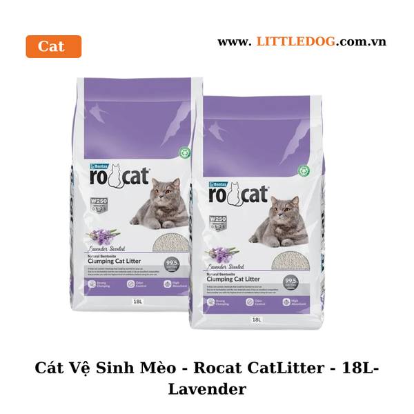 Cát Vệ Sinh Cho Mèo - Rocat - Cát Đất Sét 18L (15.3kg)