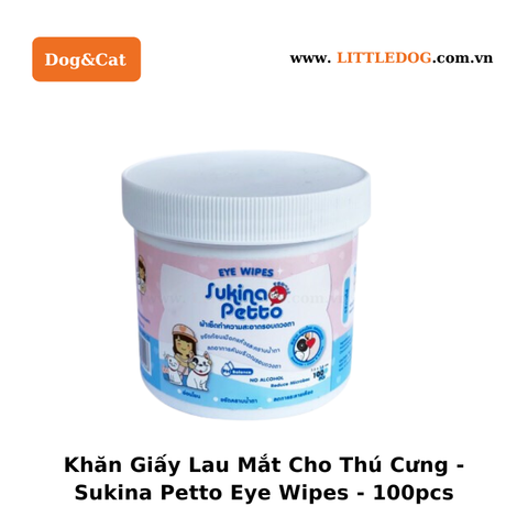 Khăn Giấy Lau Mắt Cho Thú Cưng - Sukina Petto Eye Wipes - 100pcs