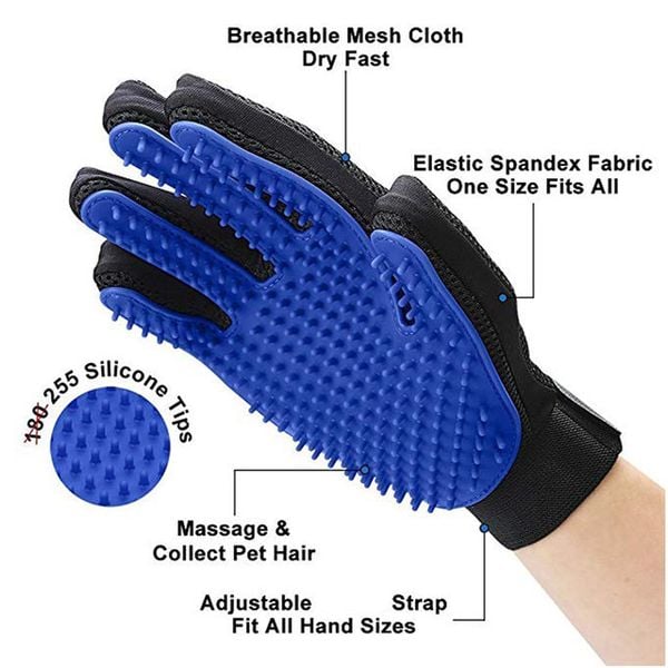 BOBO Bao Tay Chải Lông -Five Finger Deshedding Glove