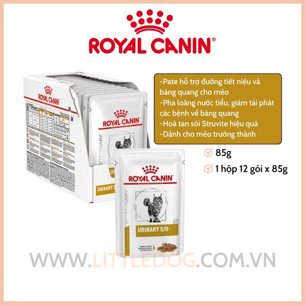 ROYAL CANIN URINARY S/O WET - THỨC ĂN CHO MÈO BỊ SỎI THẬN 85g