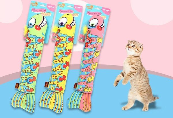 Cá Nhồi Bông Cỏ Catnip Nhiều Màu Sắc Cho Mèo - Yichon Cattoy Paltner CatnipFish Colorful