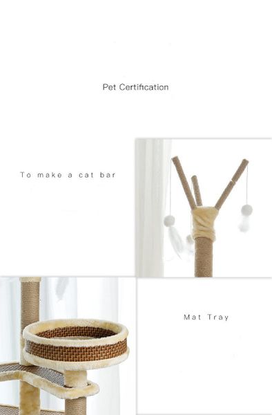 Trụ Cào Mèo YC Vàng - YC Cat Tree Yellow YM-4