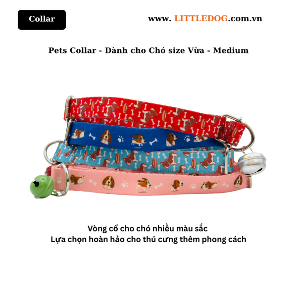 Pets Collar - Dành cho Chó size Vừa (Medium)
