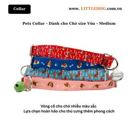 Pets Collar - Dành cho Chó size Vừa (Medium)