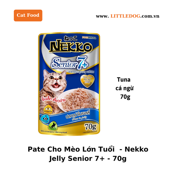 Pate Cho Mèo Lớn Tuổi - Nekko Senior 7+ Jelly - 70g