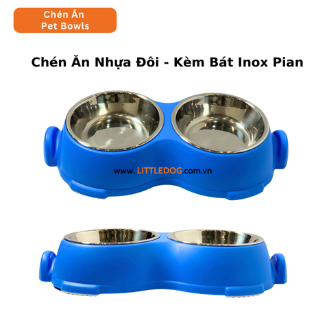 Chén Ăn Nhựa Đôi P1188 - Kèm Bát Inox Pian