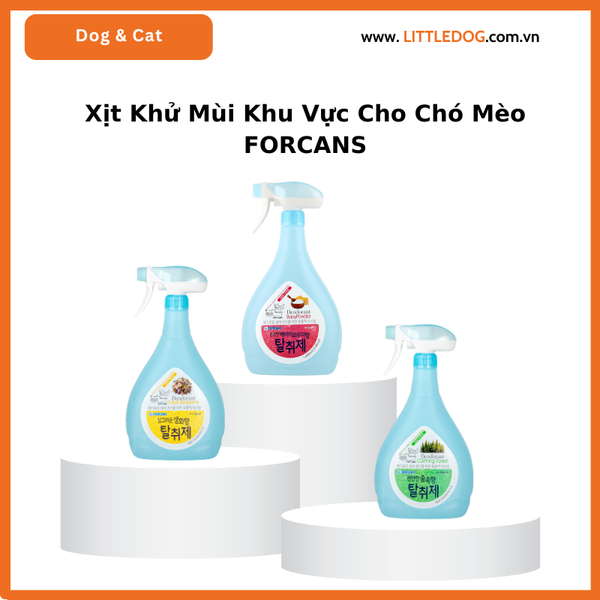 Xịt Khử Mùi Khu Vực Cho Chó Mèo Forcans Hàn Quốc – Chai 1L