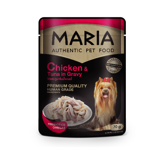MARIA Pate Chó Vị Gà&CáNgừ-Dog Chicken,Tuna in Gravy 70g