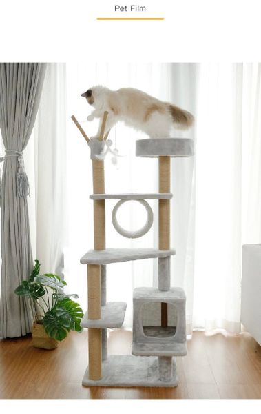 Trụ Cào Mèo YC Xám - YC Cat Tree Grey DG