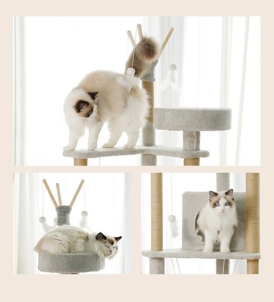 Trụ Cào Mèo YC Xám - YC Cat Tree Grey YM-2