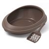 PURMI Khay Vệ Sinh Mèo Nâu - Brown Cat Litter Box