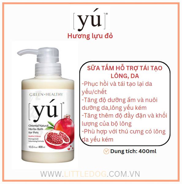 YÚ DẦU TẮM HƯƠNG TRÁI LỰU-POMEGRANATE 400ml