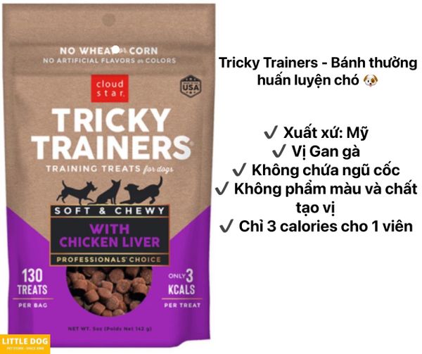 CloudStar Tricky Trainers - Bánh thưởng huấn luyện cho chó 142g