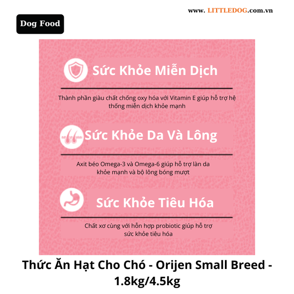 Thức Ăn Hạt Cho Chó - Orijen Dog Small Breed - 1.8kg/4.5kg