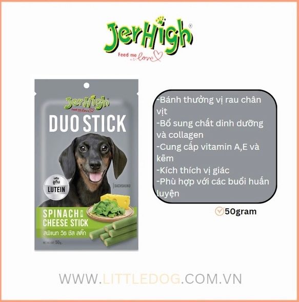 Jerhigh Dou - Bánh Thưởng Mềm Có Nhân Nhiều Vị Cho Chó 50g