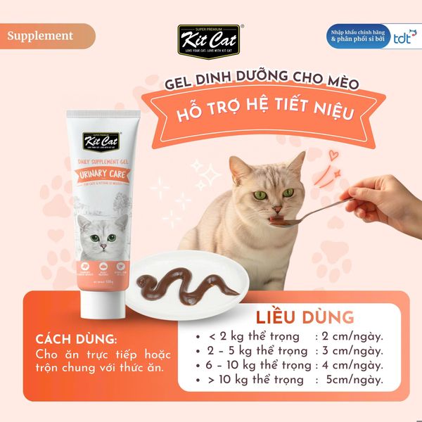 Kit Cat Daily Supplement Gel - Hỗ trợ tiết niệu 120gr