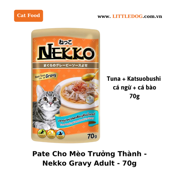 Pate Mèo Nekko Dạng Sốt - Gravy Adult Gói/70g