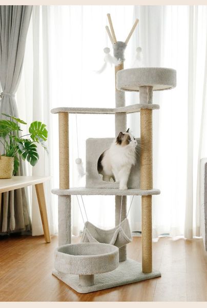 Trụ Cào Mèo YC Xám - YC Cat Tree Grey YM-2