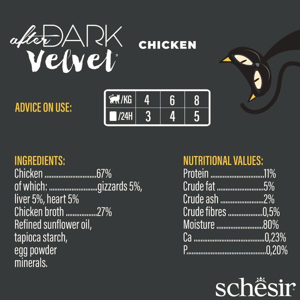 Pate Cho Mèo Schesir After Dark Mousse Cao Cấp – Gói 80g