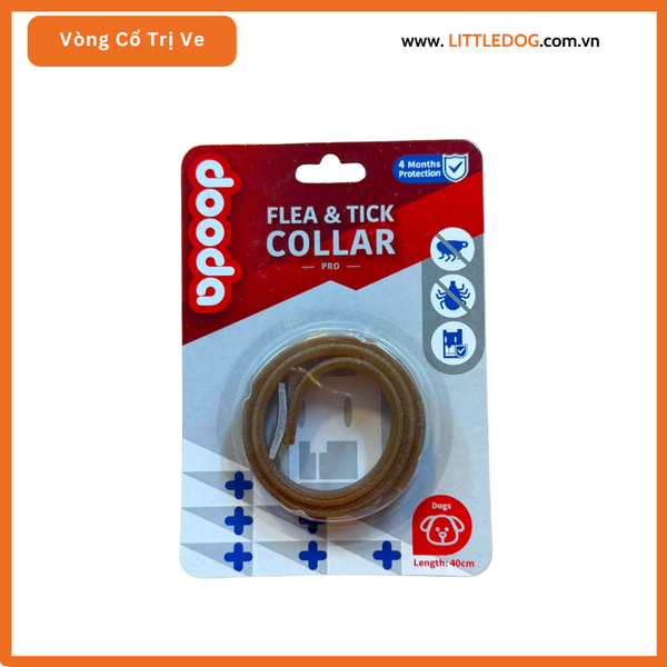 DOODA – VÒNG CỔ TRỊ VE, RẬN DÀNH CHO CHÓ (40CM)