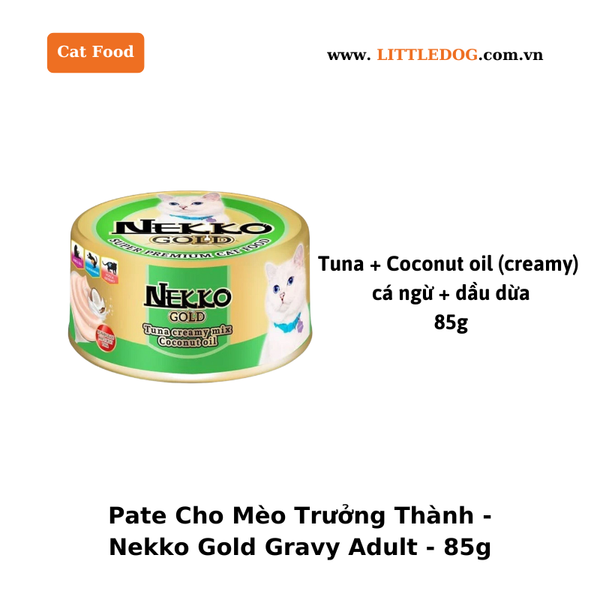 Pate Mèo Trưởng Thành Nekko Gold Adult - Lon/85g