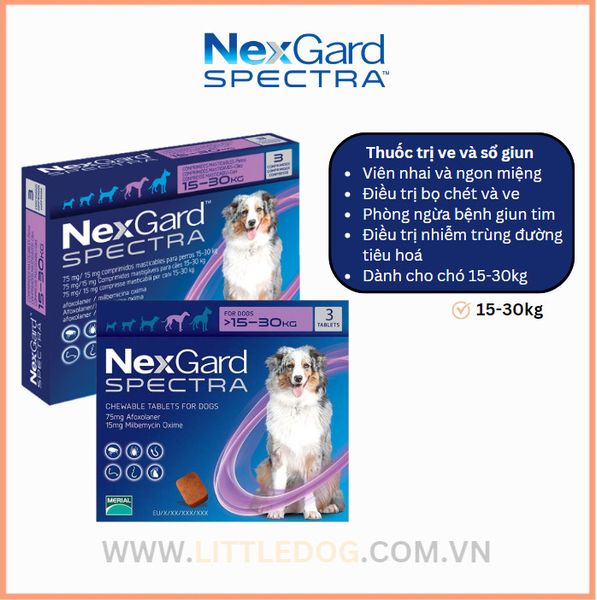 Nexgard Spectra Trị Ve & Sổ Giun Cho Chó (15-30kg)
