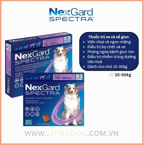 Nexgard Spectra Trị Ve & Sổ Giun Cho Chó (15-30kg)