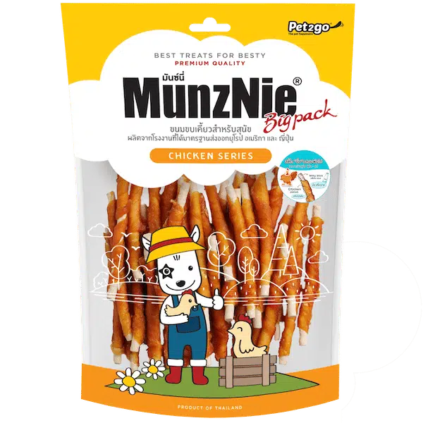MUNZNIE Gà Cuộn Thanh Sữa - Soft Chicken Dumbell BP015 400g