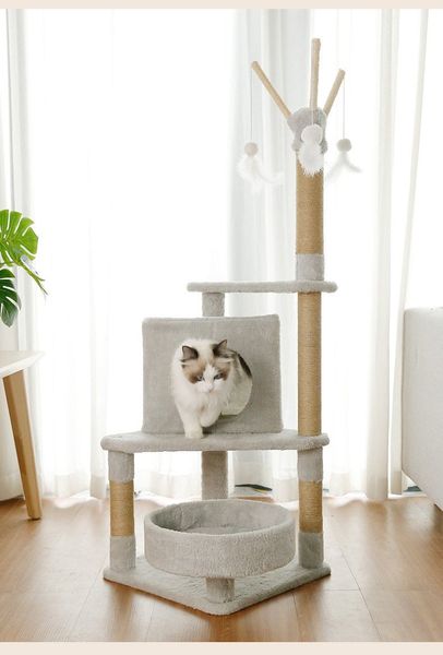 Trụ Cào Mèo YC Xám - YC Cat Tree Grey YM-2