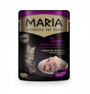 MARIA Pate Mèo Vị CáNgừ&CáHồi-Cat Tuna&Salmon in Gravy 70g