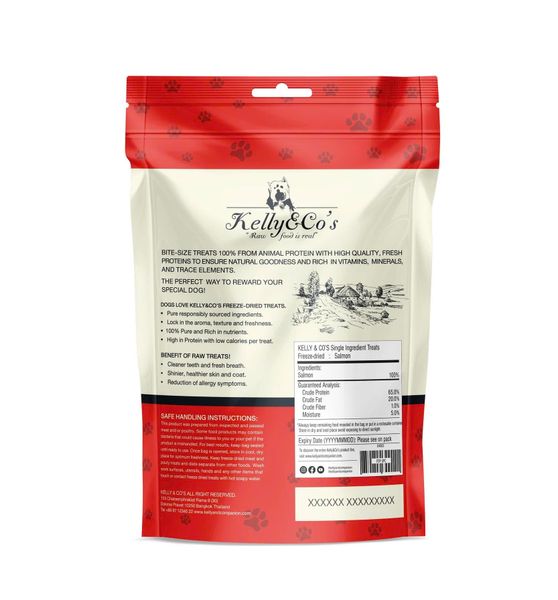 Thức Ăn Sấy Thăng Hoa Cho Chó Kelly & Co's – Cá Hồi / Gà 40g