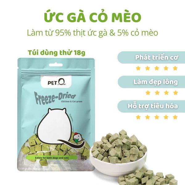 Pet Q - Thịt Sấy Lạnh Nhiều Vị Cho Chó Mèo