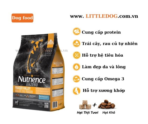 Thức Ăn Hạt Cho Chó Ở Mọi Lứa Tuổi - Nutrience Subzero Faraser Valley - Gà Tây Cá Hồi, Cá Trích Và Rau Củ Tự Nhiên - 500g/2.27kg/4.5kg