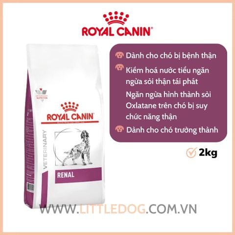 ROYAL CANIN DOG RENAL CANINE - HỖ TRỢ CHỨC NĂNG THẬN CHO CHÓ (2kg)