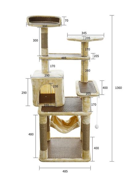 Trụ Cào Mèo YC Vàng - YC Cat Tree Yellow MBYD-1