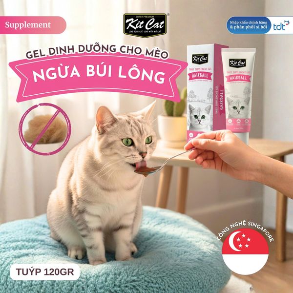 Kit Cat Daily Supplement Gel - Ngừa búi lông 120gr
