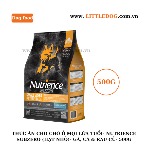 Thức Ăn Hạt Cho Chó Ở Mọi Lứa Tuổi (Hạt Nhỏ) - Nutrience Subzero Small Breed - Vị gà, Cá và Rau Củ Tự Nhiên - 500g/2.27kg/5kg