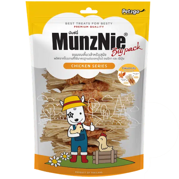 MUNZNIE Gà Cuộn Sợi Cá - Fish Strip, Chicken BP005 400g