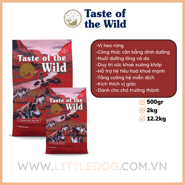 Taste Of The Wild Dog Southwest Canyon 2kg - Vị Heo Rừng