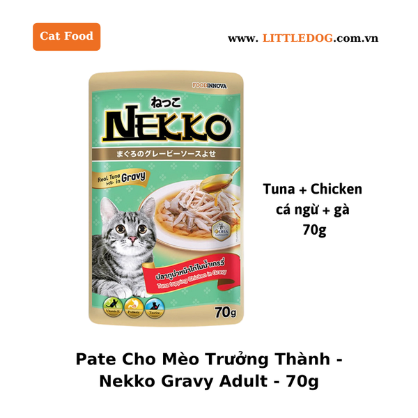 Pate Mèo Nekko Dạng Sốt - Gravy Adult Gói/70g