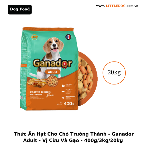 Thức Ăn Hạt Cho Chó Trưởng Thành Ganador Adult-Vị Thịt Gà-3kg/10kg/20kg