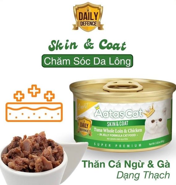 Aatas - Pate Mèo phiên bản Daily Defence (Bảo vệ hàng ngày) 80g