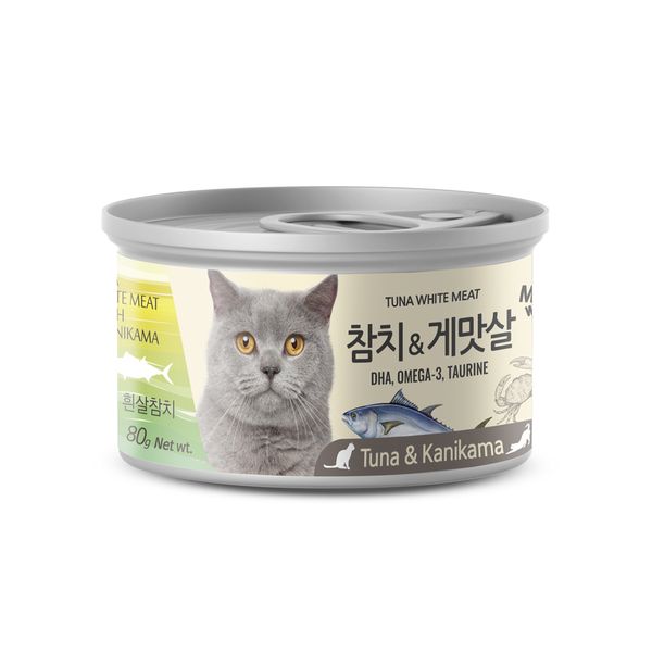 MeoWow Pate Mèo CáNgừ&ThanhCua - Cat Pate Tuna&Kanikama 80g