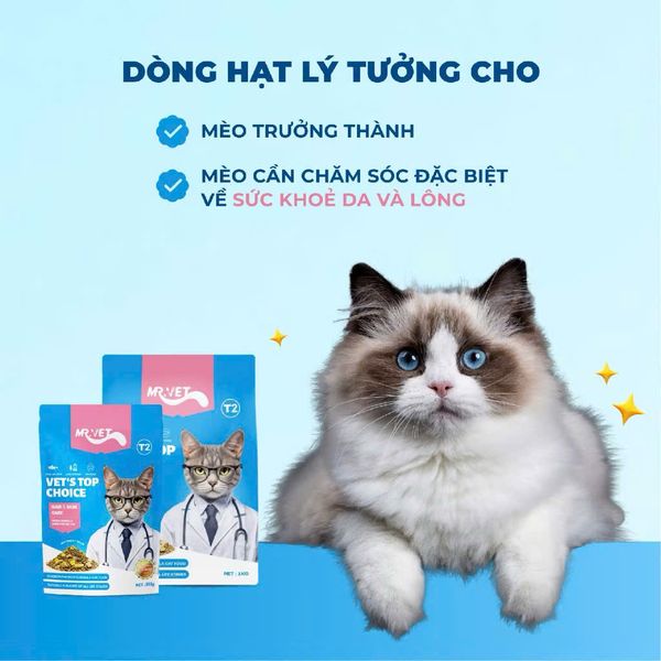 MR.VET T2 – Thức Ăn Mèo Cao Cấp (1kg)