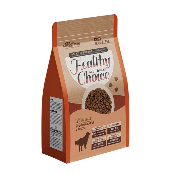 DoggyMan - Thức Ăn Hạt Healthy Choice Cho Chó Trưởng Thành Giống Vừa & Lớn – 400g/1,5kg