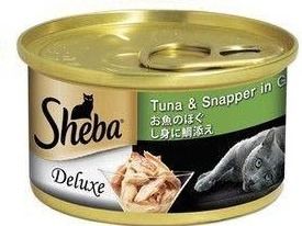SHEBA CáNgừ&CáHồng - Deluxe Tuna&Snapper in Gravy 85g